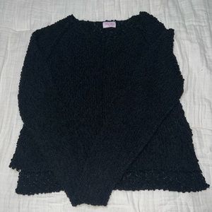 Pink lily black sweater size small